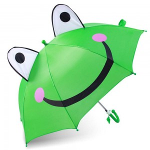 Ovida Export Quality automatic J shape Handle Lightweight Cartoon 3D kids Umbrellas