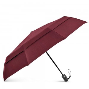 Ovida Vinyl Sun Protection 10 Bone Полностью автоматические 3-кратные складные зонтики для мужчин и женщин Двухслойный зонтик