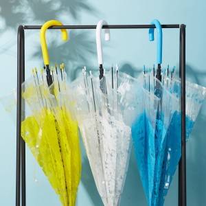 Parapluie en plastique transparent en forme de dôme transparent à ouverture automatique