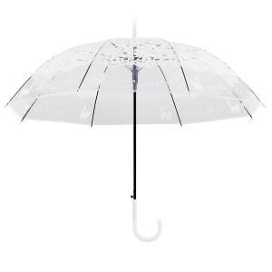 Apertura automatica Bolla dritta Trasparente Trasparente Forma di Cupola Umbrella Plastica