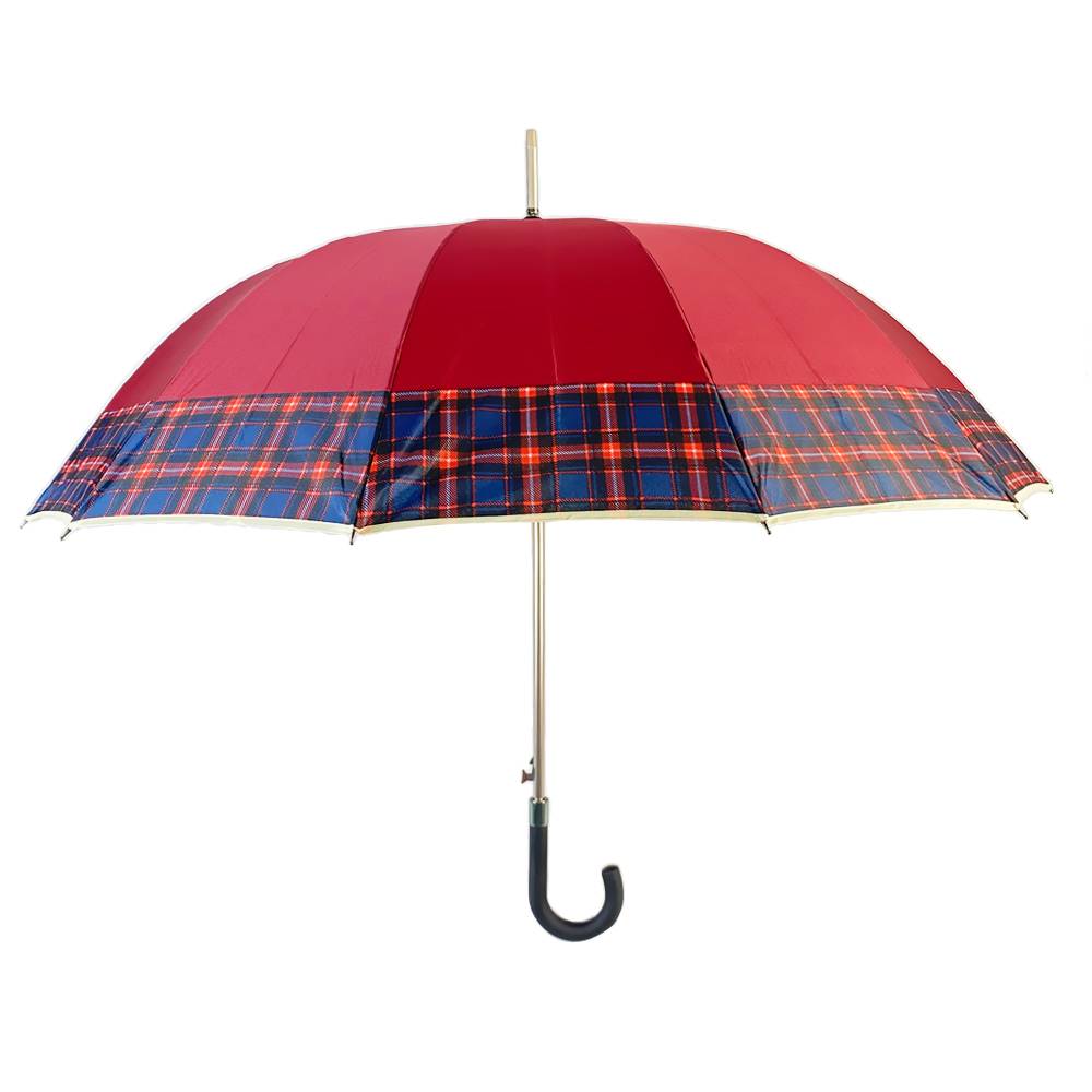 Myydyin kolminkertainen sateenvarjo - 25 tuuman 8 kylkeä supertuulenpitävä lasikuitukylki pongee kangas suora sateenvarjo - DongFangZhanXin