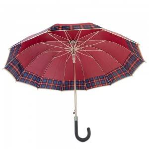 25palcový 8 žebrový super větruodolný deštník ze skelných vláken pongee z tkaniny rovné