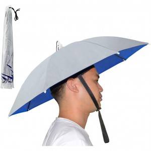 Payung Topi Hands Free 25 inci untuk Orang Dewasa Berkebun Kerai Outdoor Memakai kepala