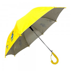 Ovida 19-tolline laste vihmavari Pongee kangaga hõbedase suve UV-kaitsega laste vihmavari