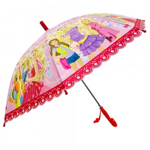 Ovida Automatically Open Fashion Umbrella Cartoon Pattern Lace Cute Printing Kid Umbrella