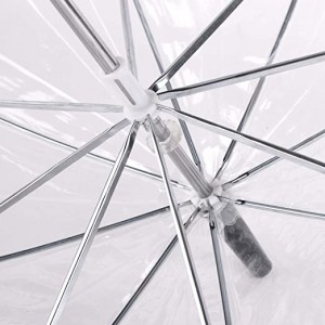 Ovida პოპულარული მარტივი გამოყენება ავტომატურად ღია ქოლგა პლასტიკური J ფორმის PVC გუმბათის გამწმენდი იაფი საბავშვო ქოლგები