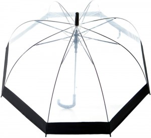 Ovida популярный простой в использовании автоматически открывающийся зонт пластиковый J-образный ПВХ купол прозрачный дешевые детские зонты