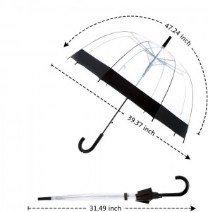 Ovida Magic Transparent Sublimation Plastic Handle Promotion Waterproof Child Poe Umbrella for Sale