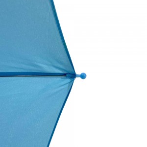 Ovida Guarda-chuva Aberto Automático Laço Branco Bonito Personalizado Seu Logotipo Plástico Forma J Azul Guarda-chuva Infantil