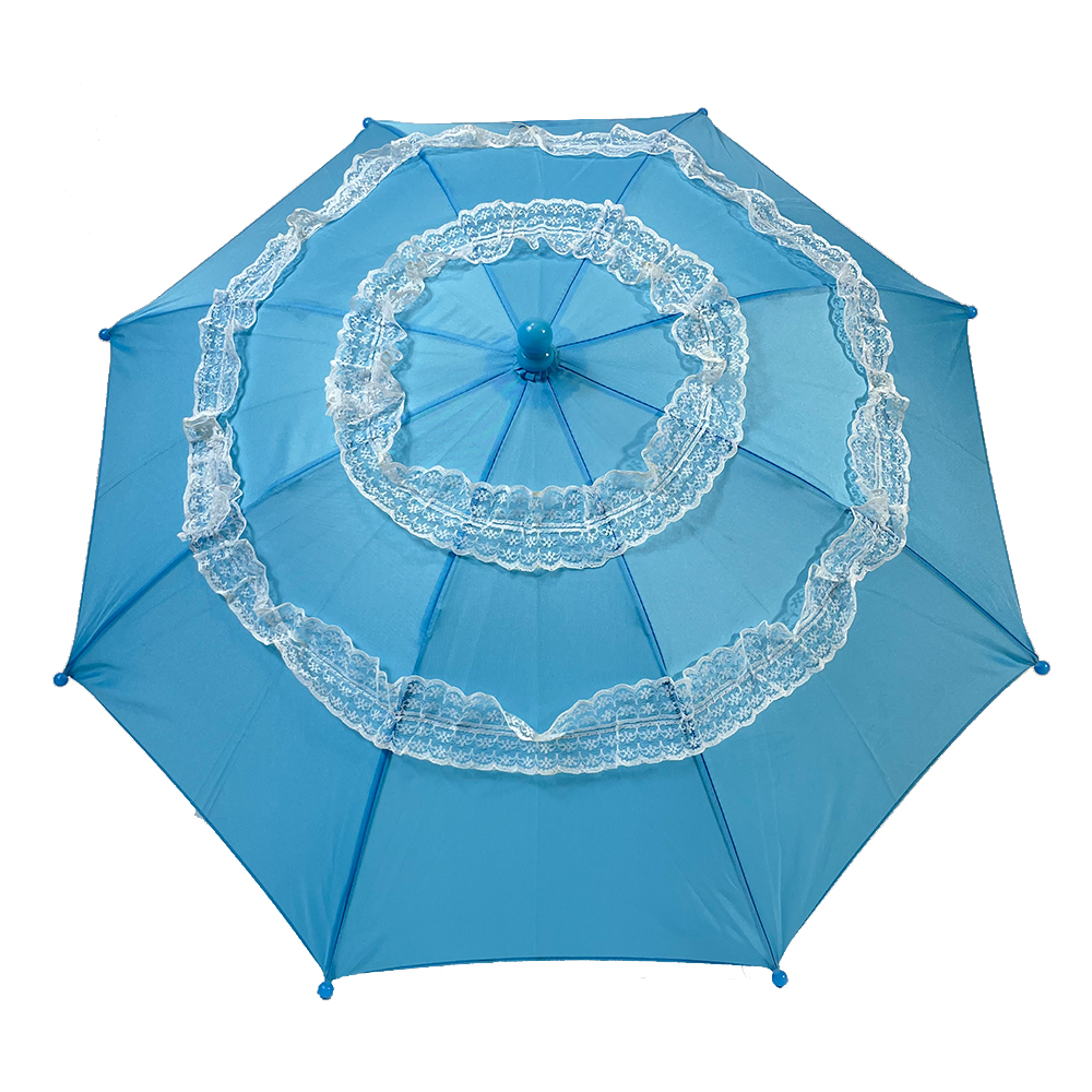 Ovida Hot parduoti Automatinis atidaromas skėtis baltas nėrinis mielas jūsų logotipas plastikinis J formos mėlynas skėtis vaikui