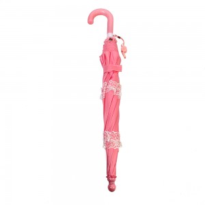 Ovida 19 tommer lyserøde blonde regnparaplyer med fløjtemærket oem sikkerhedsparaply