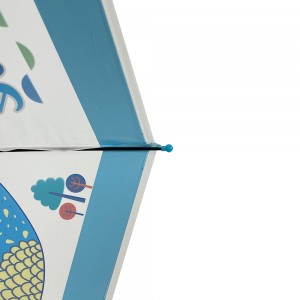 Ovida aukštos kokybės POE skaidrus mielas ryklio vaikų skėtis su klientų logotipu pagal užsakymą pagamintas reklaminis skėtis vaikams