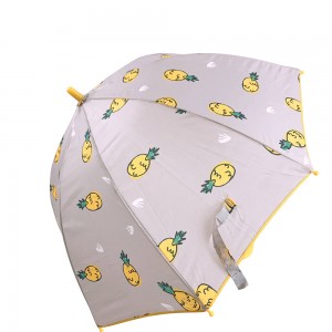 Ovida PVC ombrellë transparente për fëmijë me printim të plotë ombrellë për fëmijë ananasi me fruta të lezetshme