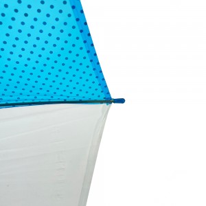 Payung Ovida 19 inch auto open simple design POE/PVC color custom print payung transparan dengan pegangan plastik