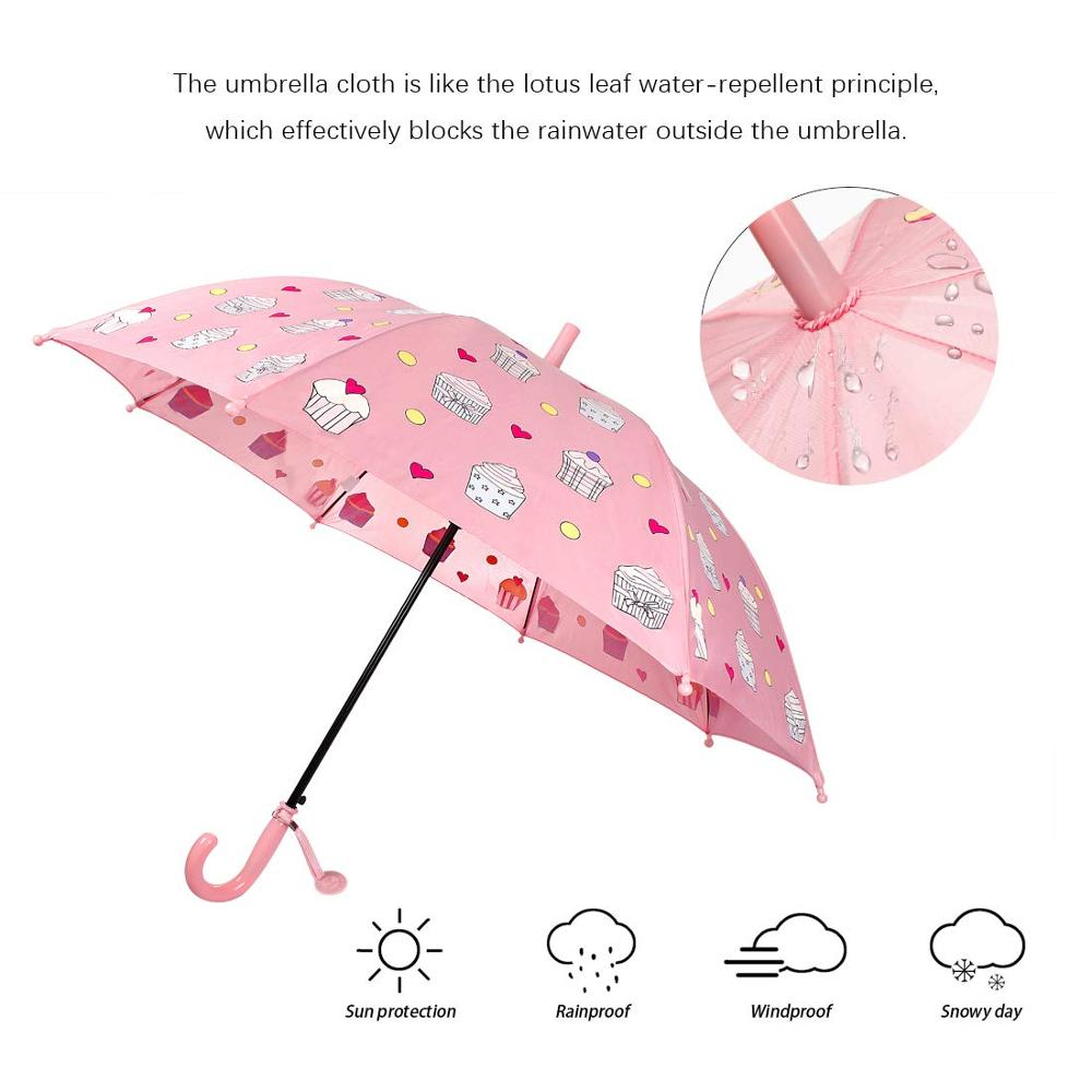 Ovida Unikalus mielas asmeninis rožinis pyragas mielas dizainas pritaikytas stebuklingas vaikiškas pigus skėtis vaikams