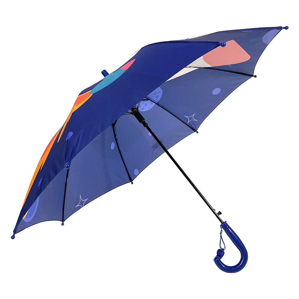Paraguas para niños Ovida Patrón de cohete Paraguas con patrón de cartón lindo Paraguas recto personalizado con logotipo