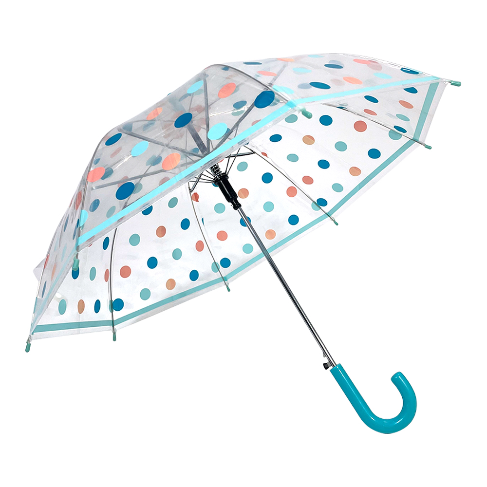 Paraigua per a nens d'Ovida, venda calenta, impressió de paraigües POE amb un patró de lunars colorit d'alta qualitat