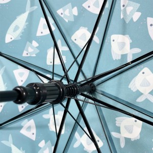 Ovida Kids Paraplu Bedrukking Met Vis En Zee Patroon Aangepaste Paraplu Met Logo