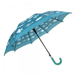 Овида балалар чатырын Балык һәм Диңгез үрнәге белән бастыру Логотип белән махсус зонтик