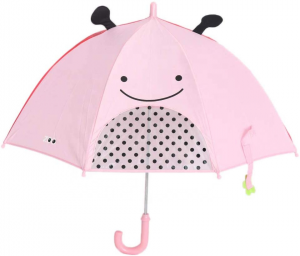 Ovida Kinder-Regenschirm mit sicherer manueller Öffnungs- und Schließfunktion. 3D-Tierohren-Regenschirm mit individuellem Logo