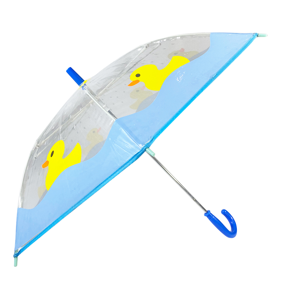 Ovida Transparent POE Kids Umbrella With Lovely Duck Pattern Children Umbrellas Hot Sale Beach Umbrella For Kids