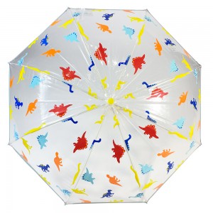 Ovida Дешевый милый красочный дизайн динозавра для детского зонта из пластика хорошего качества с нетонирующими и безопасными материалами