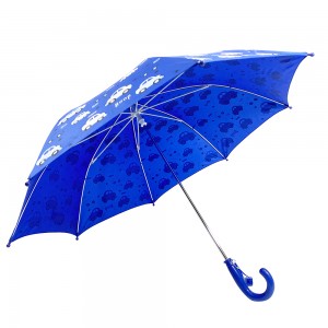 Ovida super à prova de vento 19 polegadas manu guarda-chuva aberto para crianças com tecido pongee azul claro padrão de mudança de cor do carro para guarda-chuva infantil ao ar livre