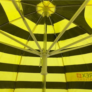 Ovida dejlig paraply med polyesterstof plastribber sikkerhedsgul sød børneparaply med 3d øre