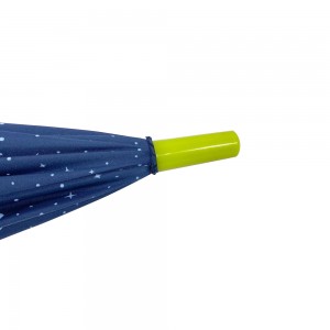 Ovida Kid esernyő Pongee Fabric kék színű rakéta mintával a puha pánthoz a panel szélén erős esernyő