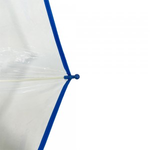 Ovida Cheap promotional Custom Logo Printing Dome Parapluie PVC POE Clear Straight Bubble Transparent Umbrellas For Kids