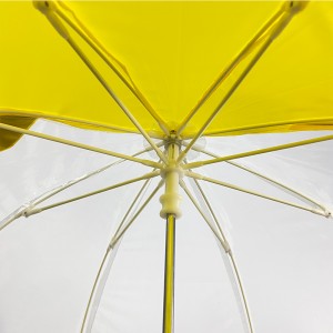 Ovida дешевые рекламные пользовательские логотип печати купол Parapluie ПВХ POE ясно прямой пузырь прозрачные зонтики для детей