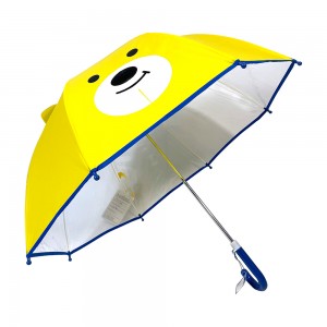 Ovida Çapkirina Logoya Xweseriya Xweserî ya Erzan a Dome Parapluie PVC POE Ji bo Zarokan sîwanên zelal û zelal ên rasterast