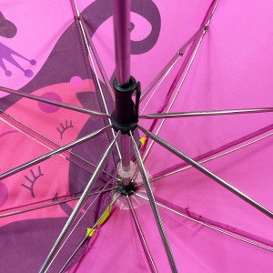 Ovida 2022, ombrellë vizatimore e lezetshme 17 inç, manual i hapur për fëmijë Model kreativ princeshe e qartë me vesh 3D kurorë për vajzat