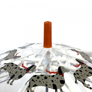 Ovida Levný roztomilý barevný celopotištěný psí design pro kvalitní plastový materiál dětský deštník s netonickými a bezpečnostními materiály