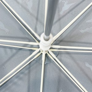 Ovida Grey Animal Umbrella Uv Protection payung kanak-kanak dengan logo tersuai dan reka bentuk payung jelas