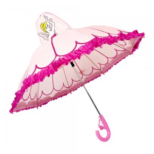 OVIDA Special 3D Shape Kids Umbrella ročno odprt kovinski okvir roza dežni dežnik