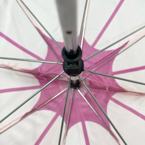 OVIDA spetsiaalse 3D kujuga laste vihmavari, juhend avatud metallraamiga roosa vihmavari