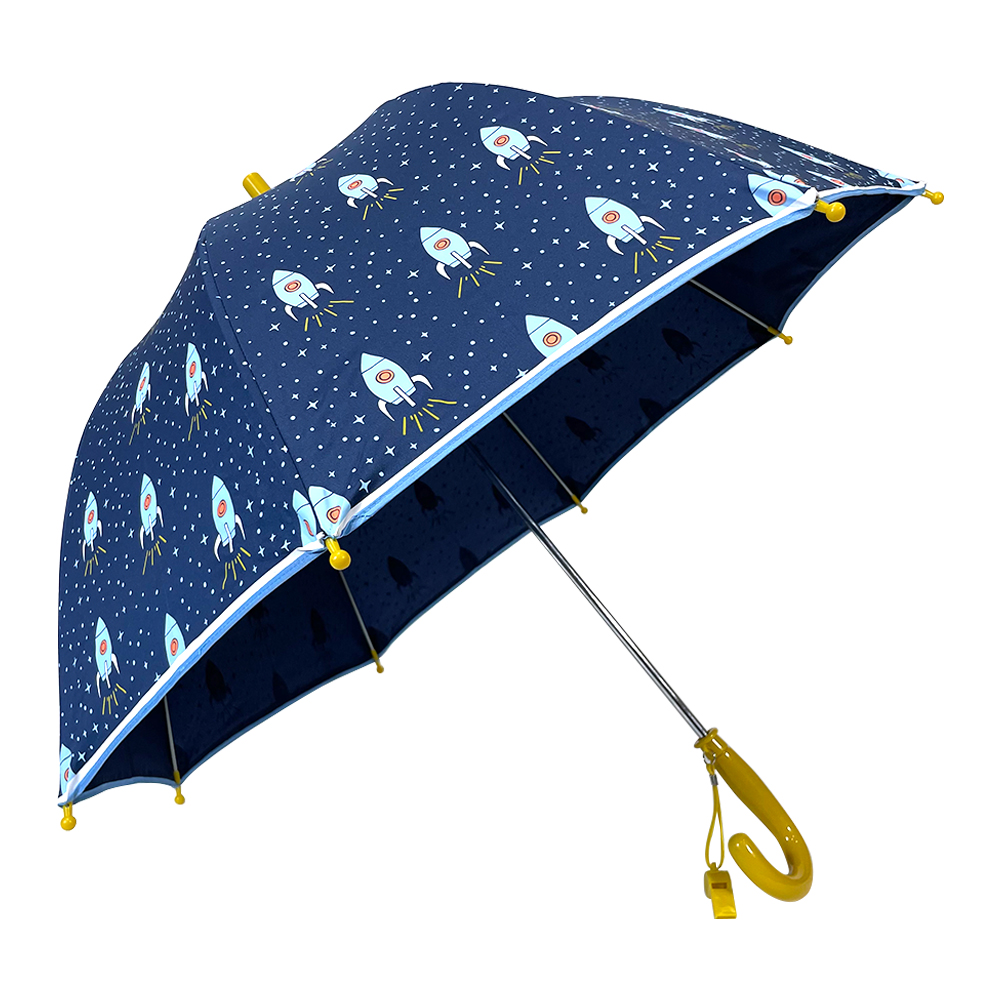 Paraguas de encargo de los niños del diseño de la historieta de la forma de OVIDA Apolo con el paraguas del silbato