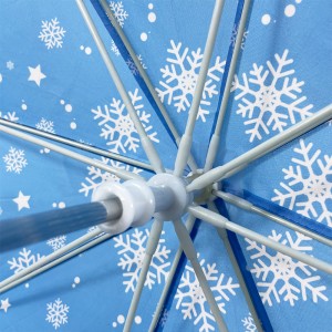 Talviste lumehelveste mustriga Ovida Kids vihmavarju trükkimine võib olla kohandatud logoga vihmavari