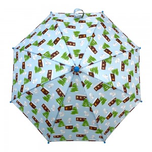 Ovida kinderparaplu 19 inch veilige handmatige open paraplu voor 6-12 jaar oude kinderen aangepaste paraplu