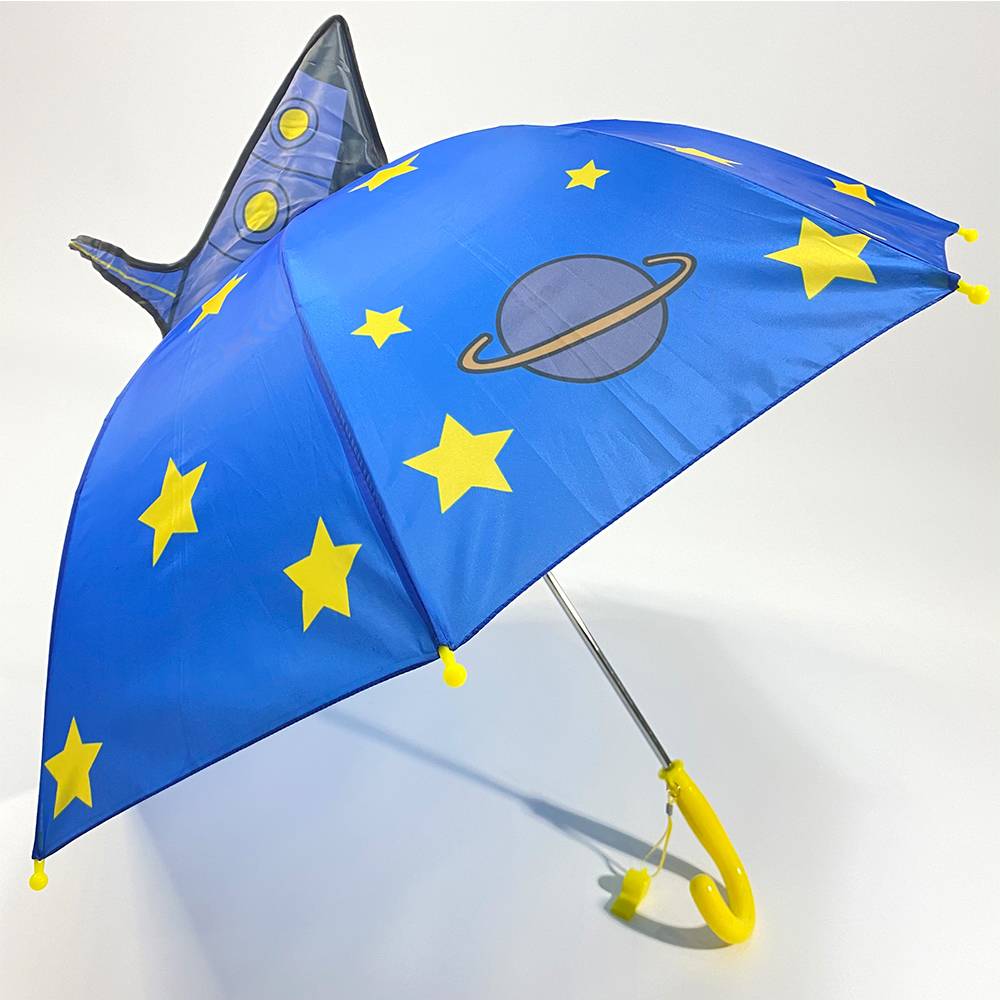 Paraguas de golf a prueba de viento de dos capas 100% original de fábrica - Apertura manual de eje de metal de 19 pulgadas y 8 costillas con oreja Animal Paraguas para niños - DongFangZhanXin