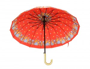 Ovida Chinese Hot Selling Warehouse Xiamen Factory 16panels Straight Automatic Stick Cheap Umbrella