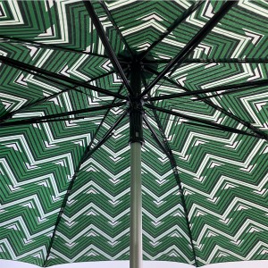 Ovida Stock langer, winddichter Werbeschirm aus Aluminium, automatischer, gerader Regenschirm aus silberfarbenem Metall