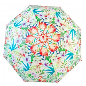 OVIDA Umbrella 23 Inch 8 Ribs Umbrella with Custom Design Rain Print Umbrella