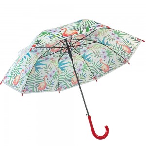 OVIDA paraply 23 tommer 8 ribber paraply med tilpasset design regntrykk paraply