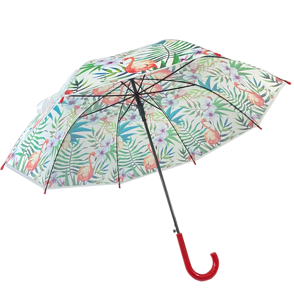 OVIDA Umbrella 23 Inch 8 Ribs Umbrella مع Custom Design Rain Print Umbrella