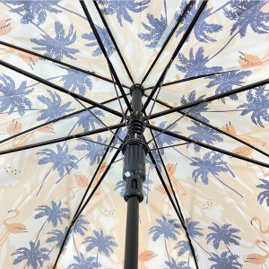 Ovida გამჭვირვალე ქალთა ქოლგა დიდი დიდი გამჭვირვალე წვიმის ქოლგა მიმდევარი ნიმუში წყალგაუმტარი სუფთა მზის ქოლგა