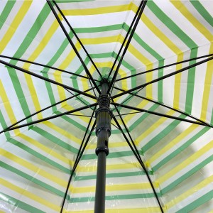 Ovida unicu POE ombrello automaticu ombrello drittu ombrello in plastica trasparente