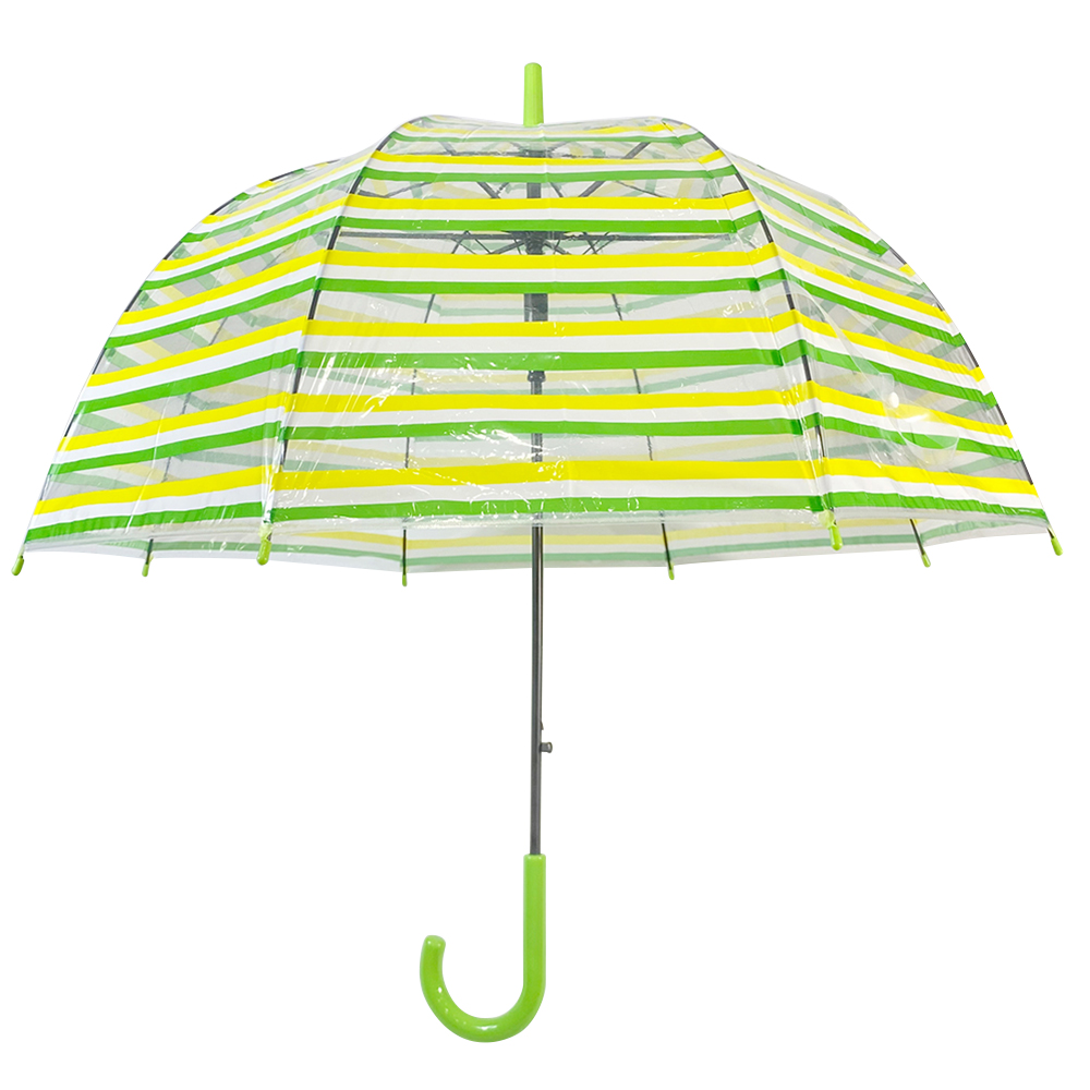 Paraguas POE único Ovida, paraguas recto automático, paraguas transparente de plástico