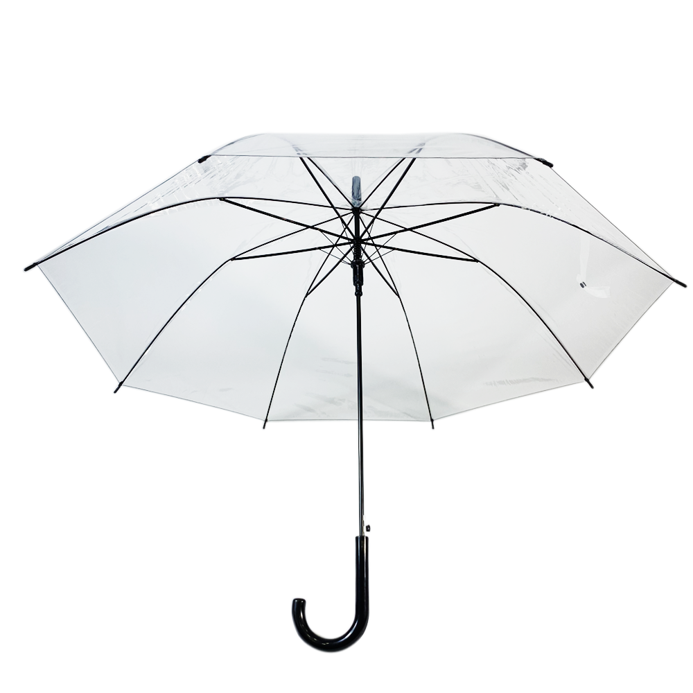 OVIDA promóciós egyedi PVC nyomtatás, egyenes divat, átlátszó esernyő szélálló esernyő